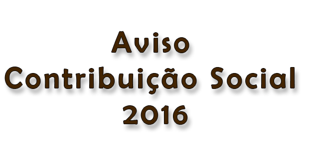 Aviso contribuição Social 2016
