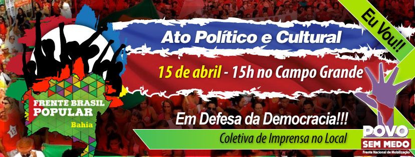 Ato em defesa da democracia em Salvador