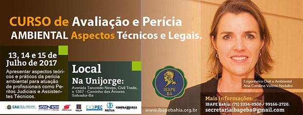 IBAPE-BA realiza curso de Perícia Ambiental