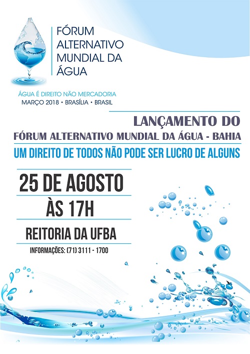 Lançamento Comitê Baiano do Fórum Alternativo Mundial da Água