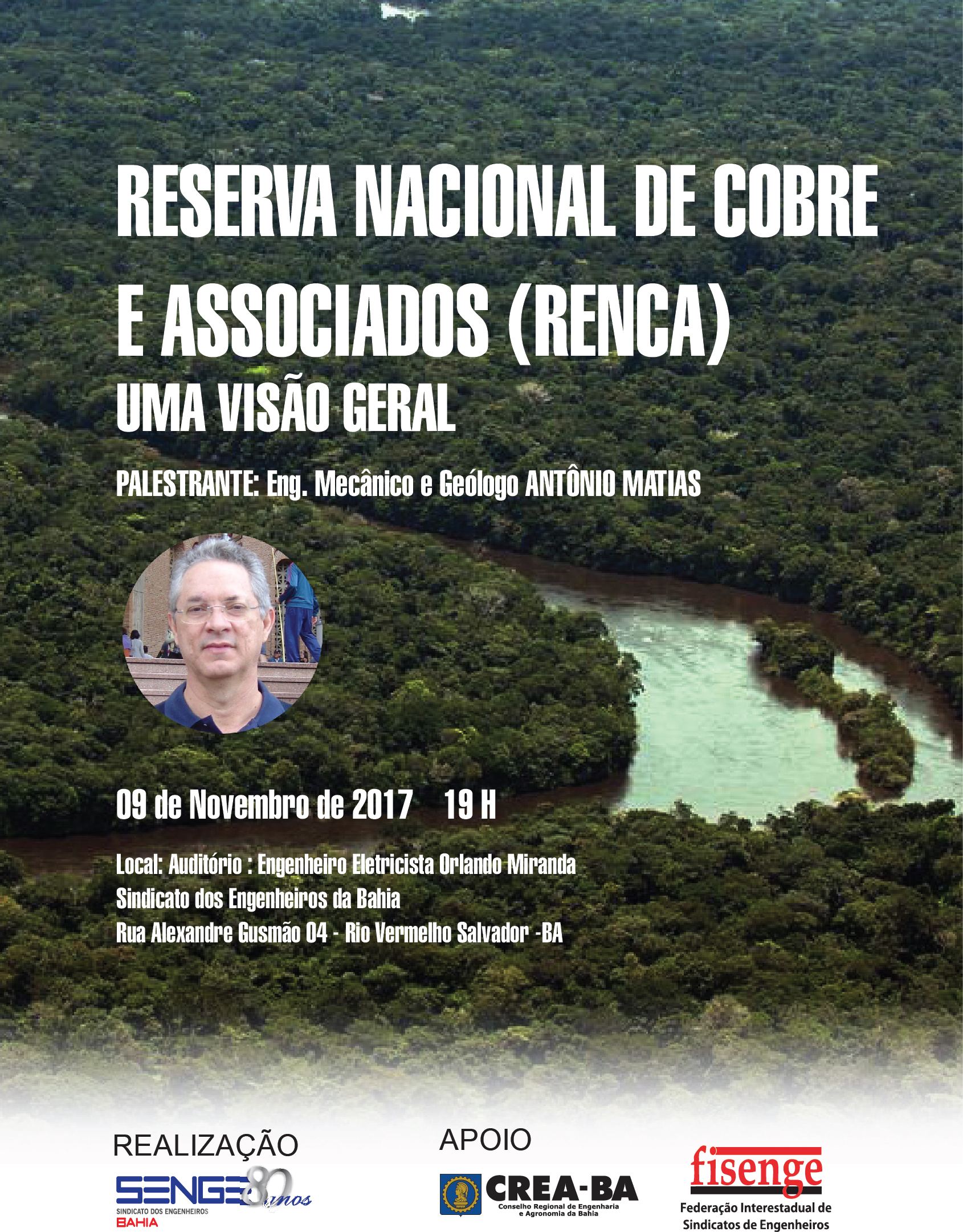 Senge-BA promove palestra sobre a RENCA