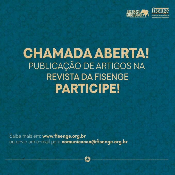 Está aberta chamada para publicação de artigos na revista da Fisenge