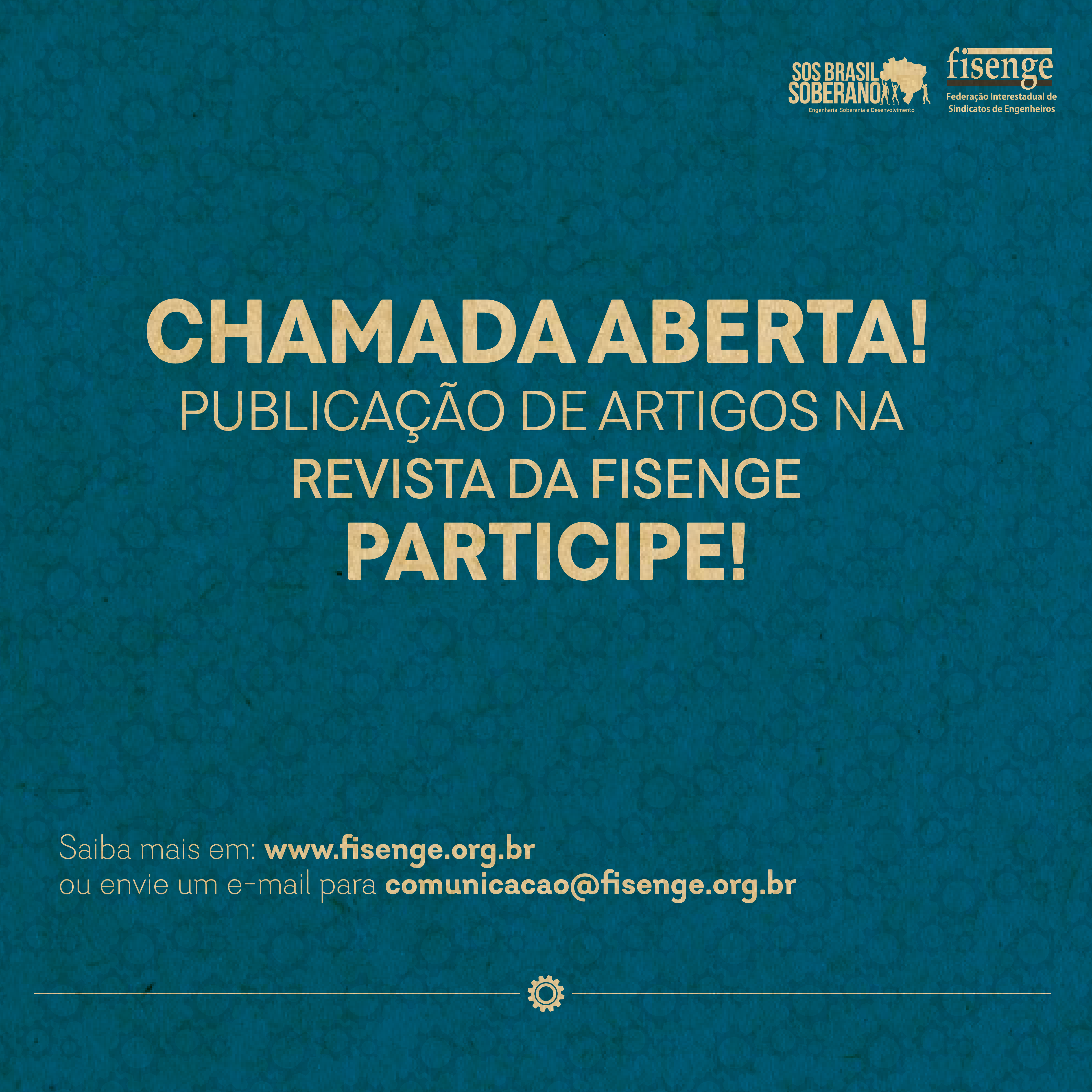 Fisenge I Aberta chamada para publicação de artigos sobre engenharia e sociedade