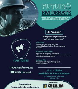 Dia 13 de novembro é 4ª sessão do Fórum Futuro em Debate