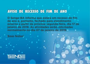 Atenção: aviso de recesso