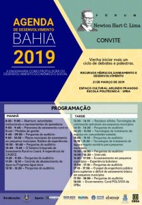 Recursos Hídricos e Saneamento são temas de evento gratuito na Politécnica/UFBA