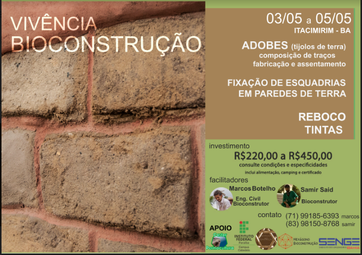 Engenheiro oferece curso sobre bioconstrução