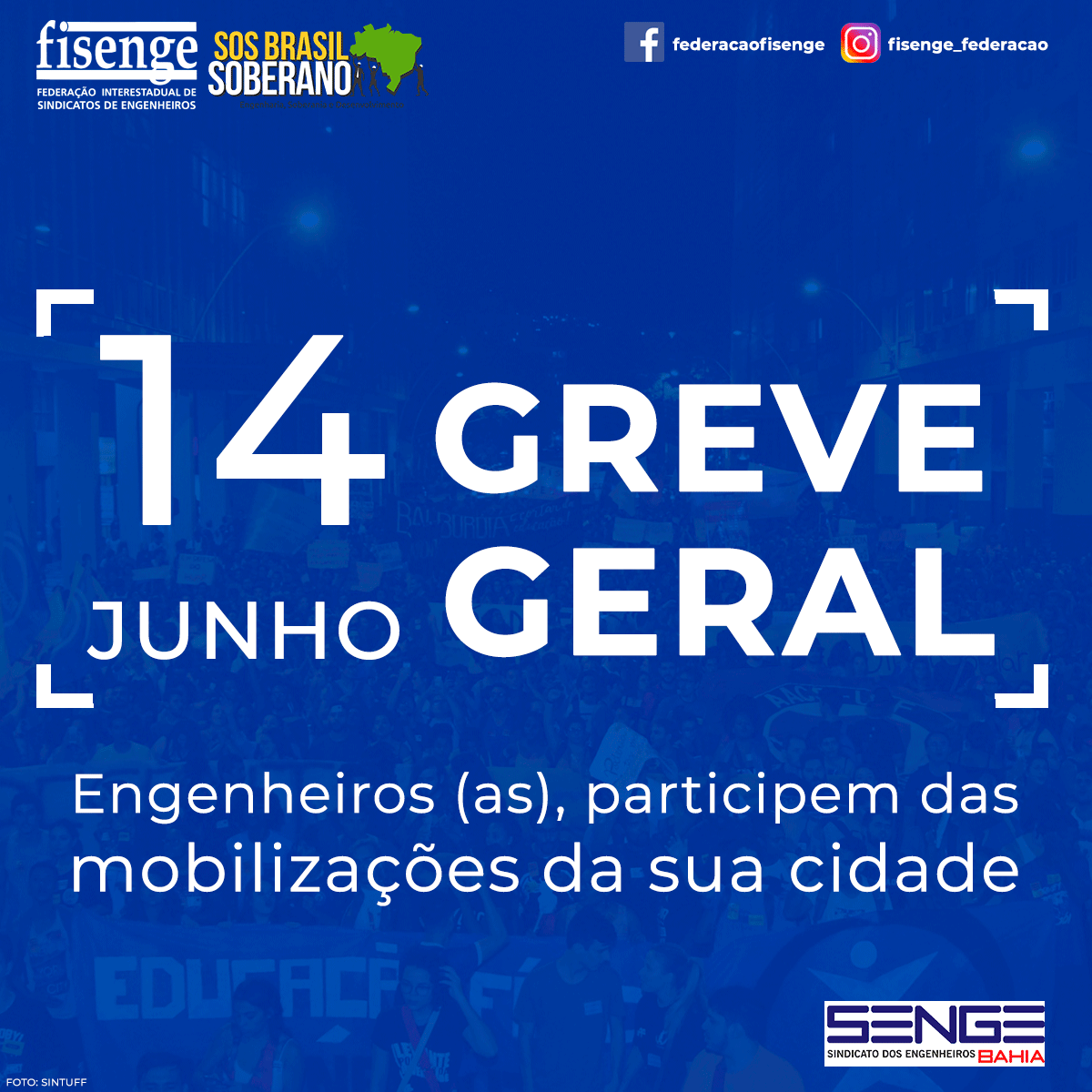 14 de Junho é dia de Greve Geral