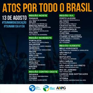 Confira onde serão os atos em defesa da educação pública