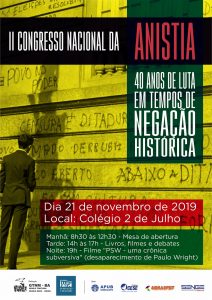 Evento celebra os 40 anos do II Congresso Nacional da Anistia