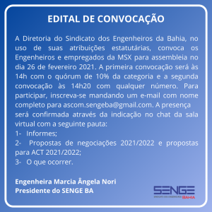 EDITAL DE CONVOCAÇÃO