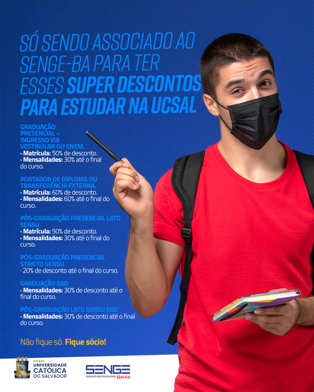 Associados do SENGE-BA possuem descontos para estudar na UCSAL