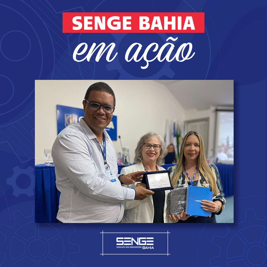 SENGE BAHIA recebe homenagem do CREA BA