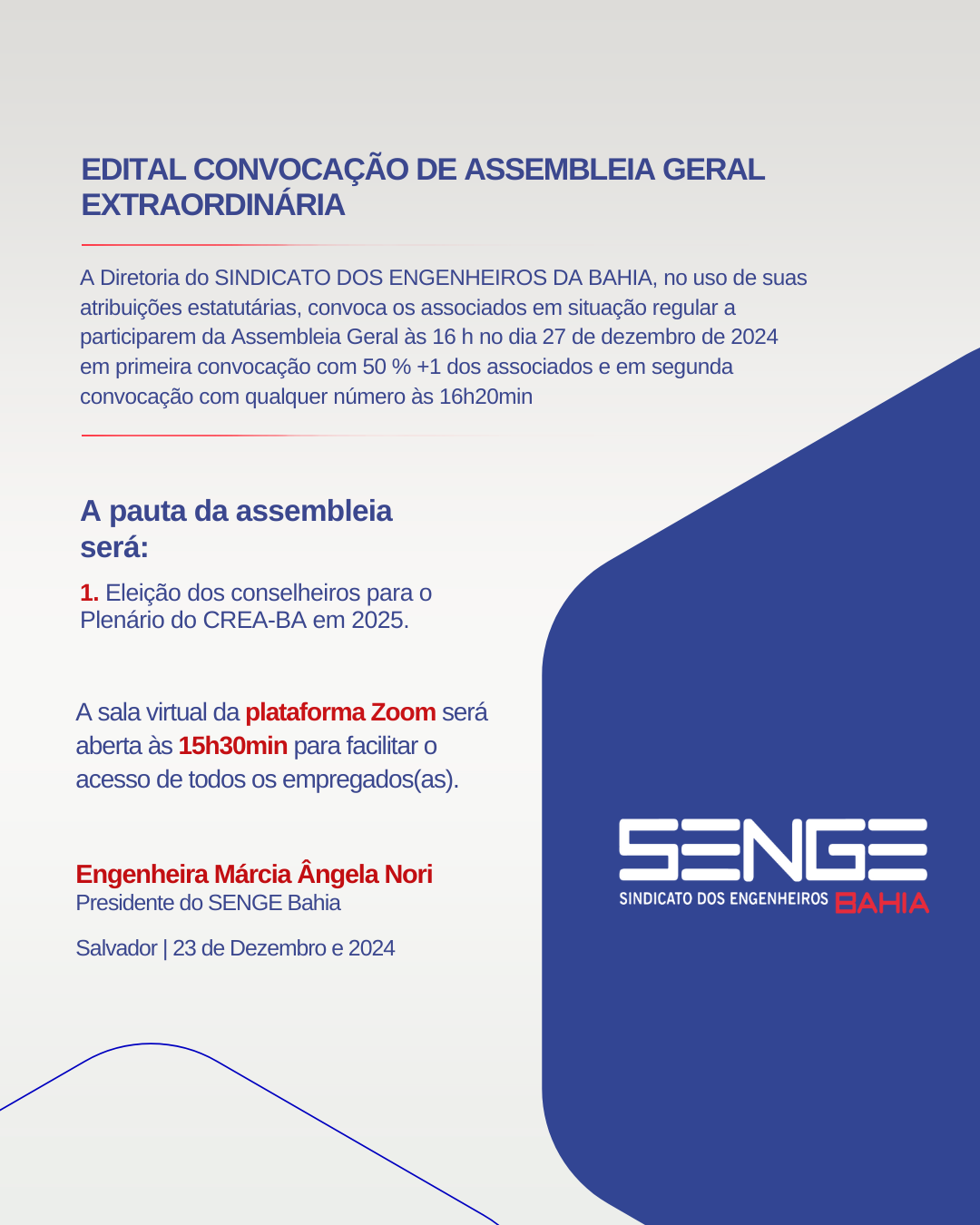 EDITAL CONVOCAÇÃO DE ASSEMBLEIA GERAL EXTRAORDINÁRIA